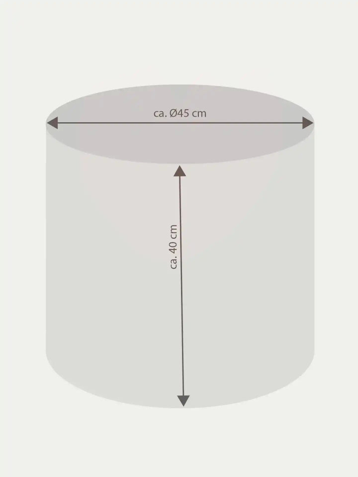 Sitzhocker aus Schurwolle Maße