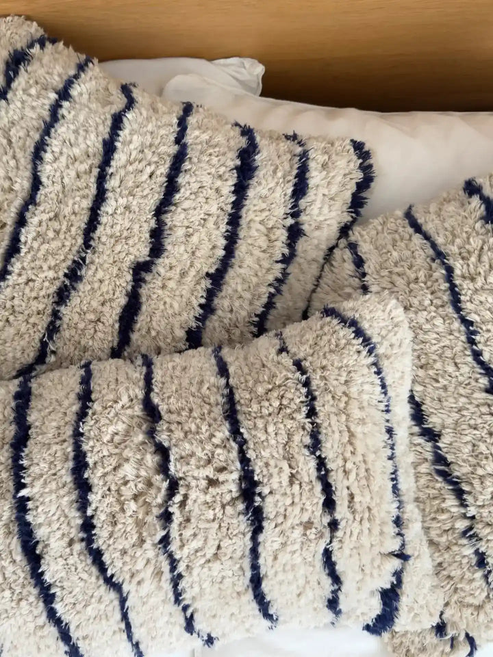 mija living zierkissen blue-stripes kollektion
