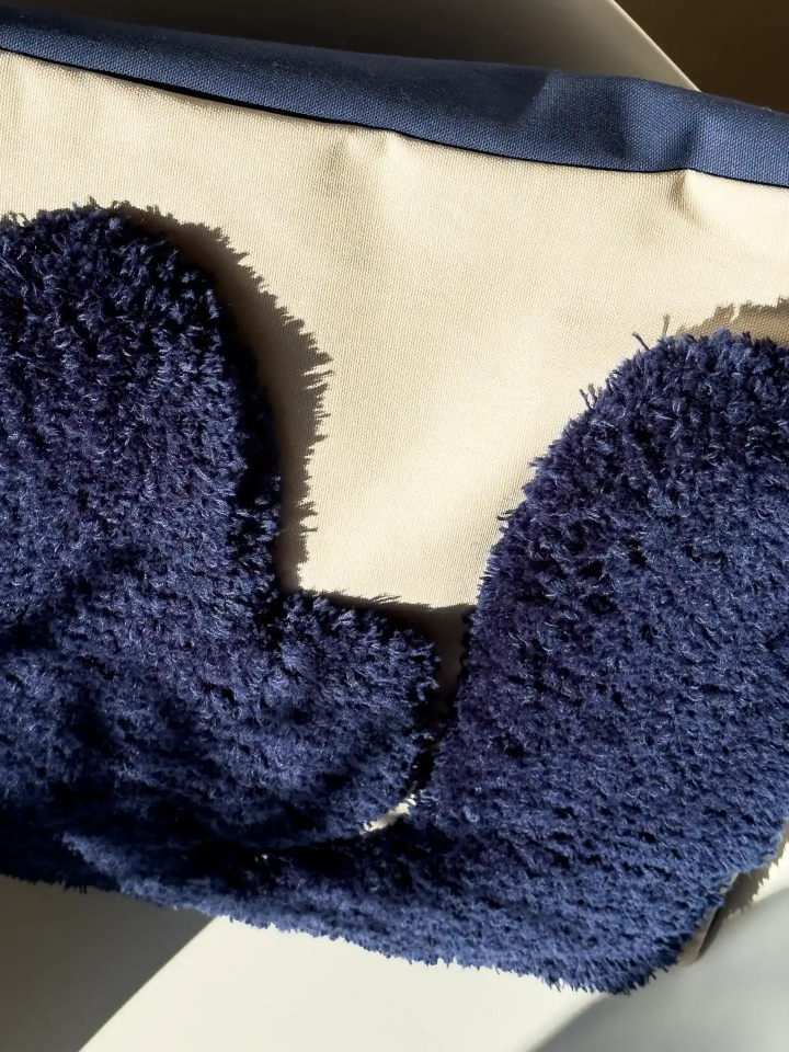 Dekokissen abstrakt Element von mija LIVING blau beige
