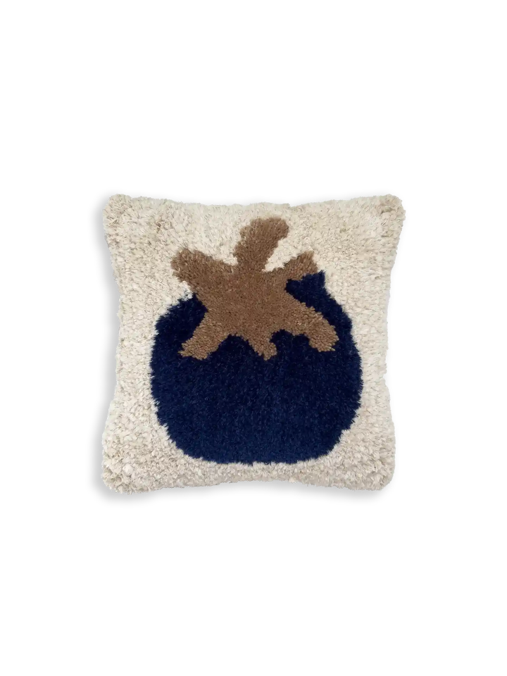 mija living kuscheliges hochflor motivkissen mit blaubeere