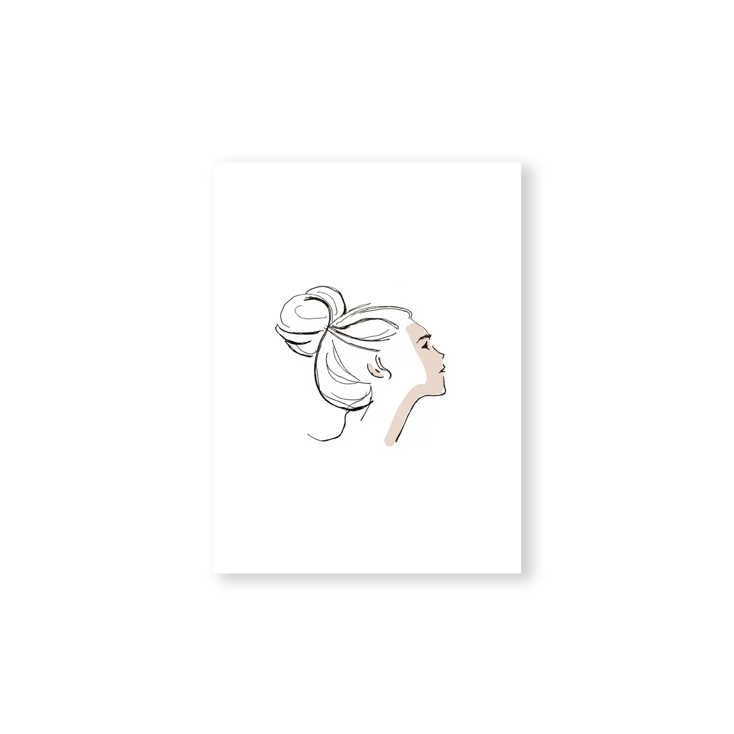 bilder kunst illustration mädchen mit highbun