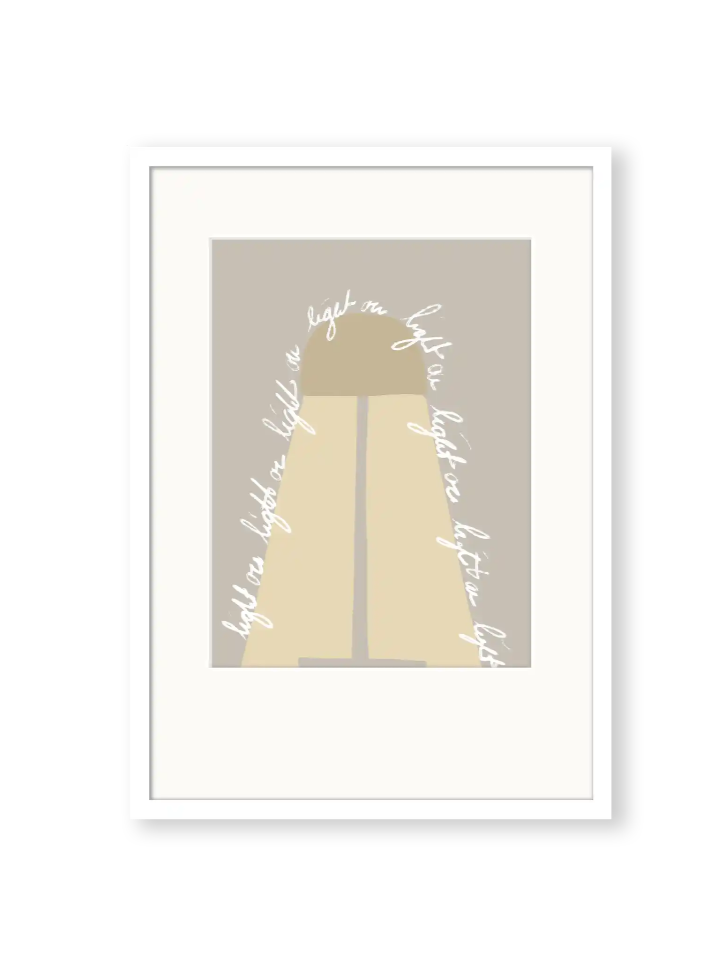poster light on lampe in tollen beige tönen
