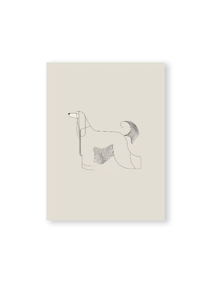 bild kunstdruck illustration windhund fineline
