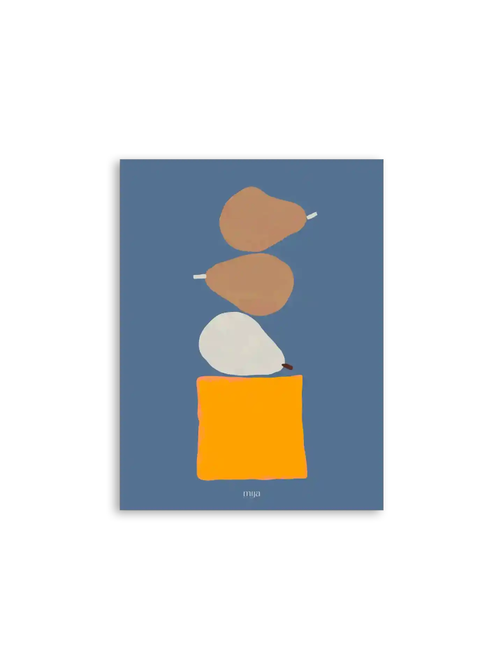 Poster Minimal-Kunst Birnen