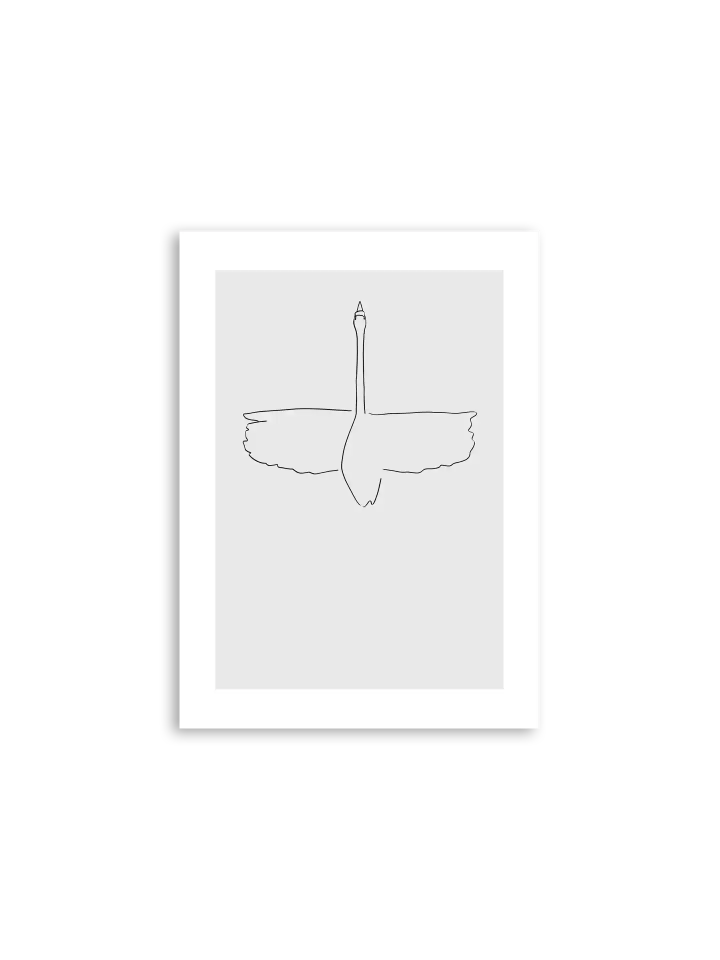 mija Living Minimalismus in schlichter Schwan Zeichnung
