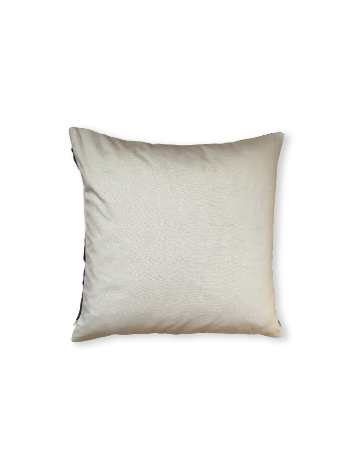Rückseite Dekokissen aus kbA-Baumwolle  beige