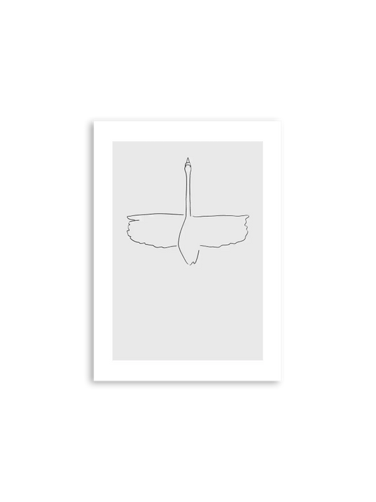 mija Living Minimalismus in schlichter Schwan Zeichnung 